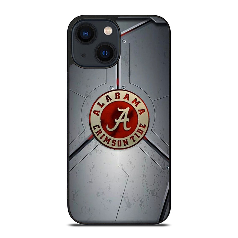 ALABAMA CRIMSON TIDE METAL LOGO iPhone 14 Plus Case Cover