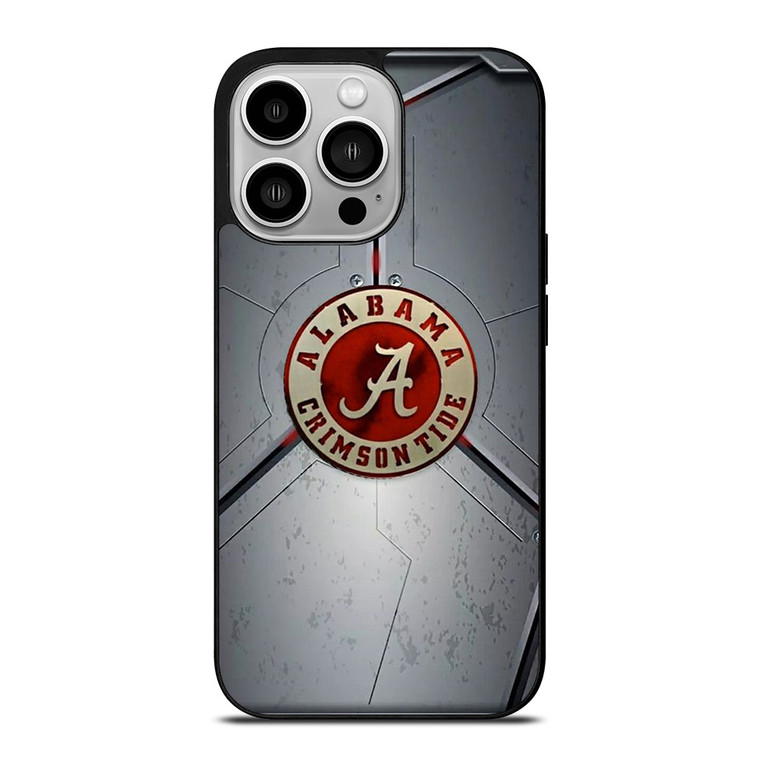 ALABAMA CRIMSON TIDE METAL LOGO iPhone 14 Pro Case Cover