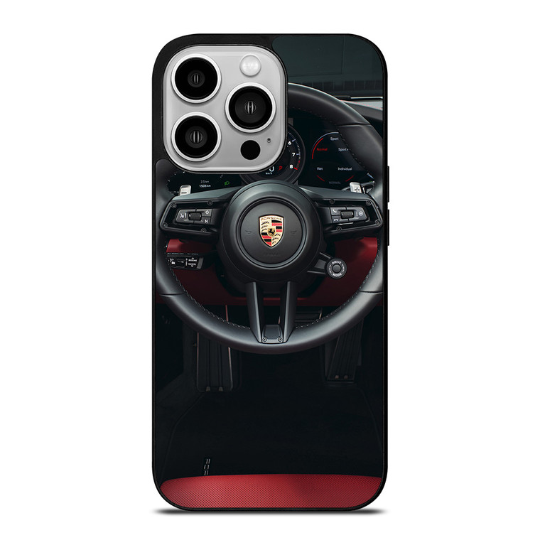 PORSCHE CAR STEERING LOGO iPhone 14 Pro Case Cover