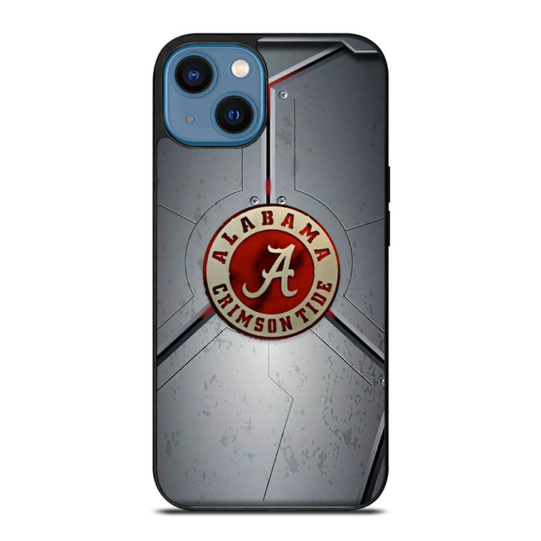 ALABAMA CRIMSON TIDE METAL LOGO iPhone 14 Case Cover