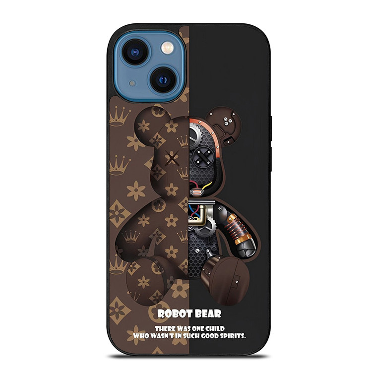 BEAR BRICK KAWS ROBOT BROWN iPhone 14 Case Cover