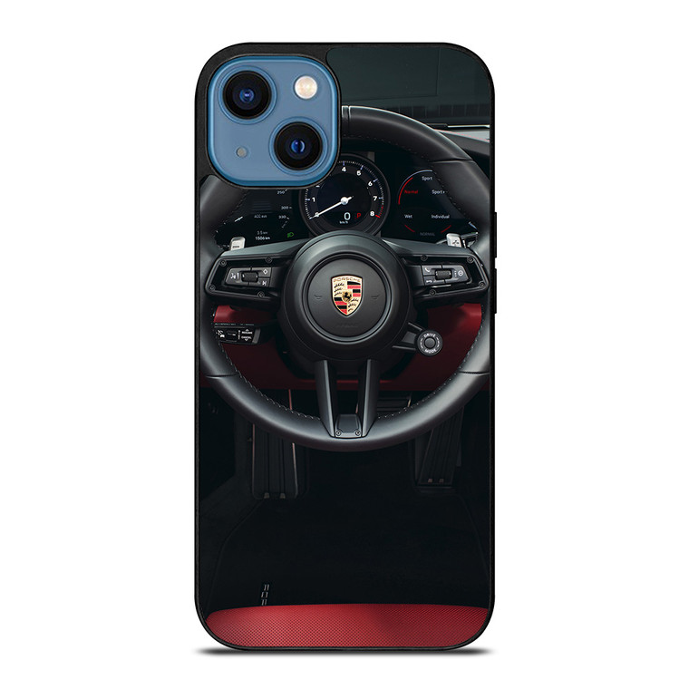 PORSCHE CAR STEERING LOGO iPhone 14 Case Cover
