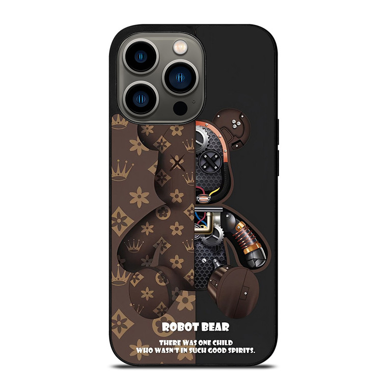 BEAR BRICK KAWS ROBOT BROWN iPhone 13 Pro Case Cover