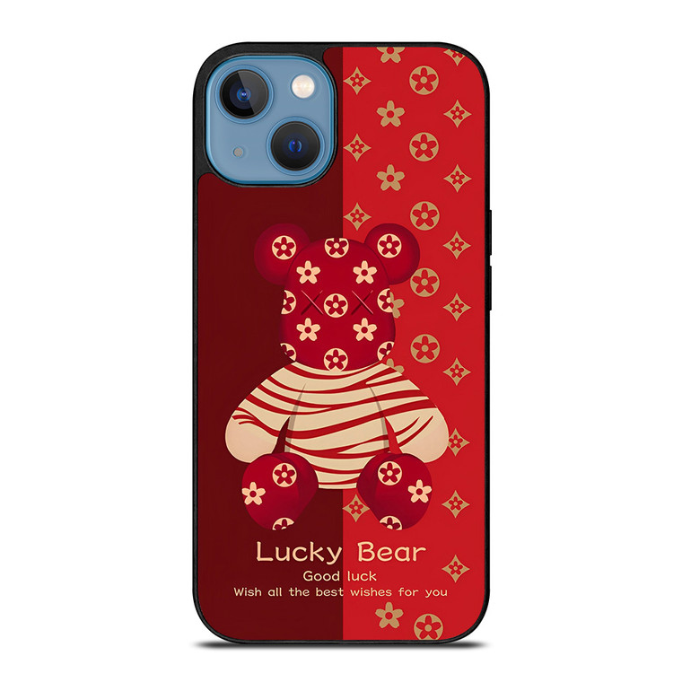 BEAR BRICK KAWS LUCKY RED iPhone 13 Case Cover