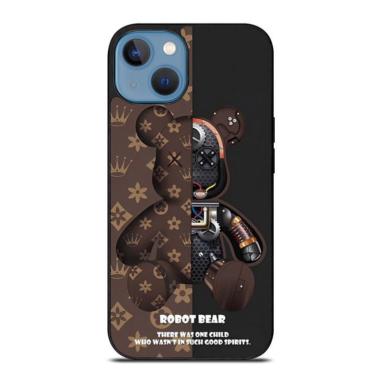 BEAR BRICK KAWS ROBOT BROWN iPhone 13 Case Cover