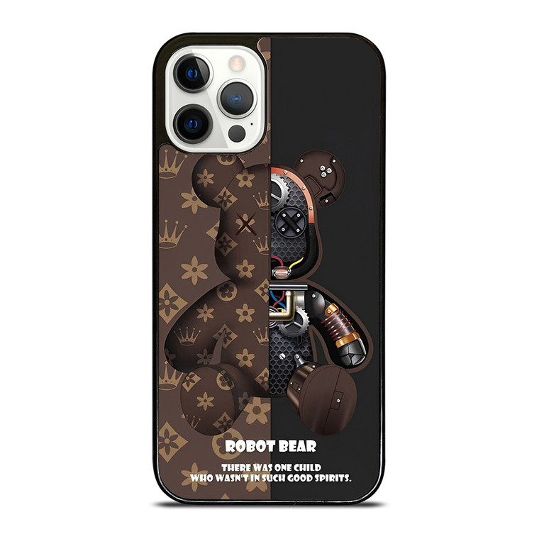 BEAR BRICK KAWS ROBOT BROWN iPhone 12 Pro Case Cover