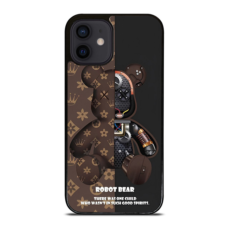 BEAR BRICK KAWS ROBOT BROWN iPhone 12 Mini Case Cover