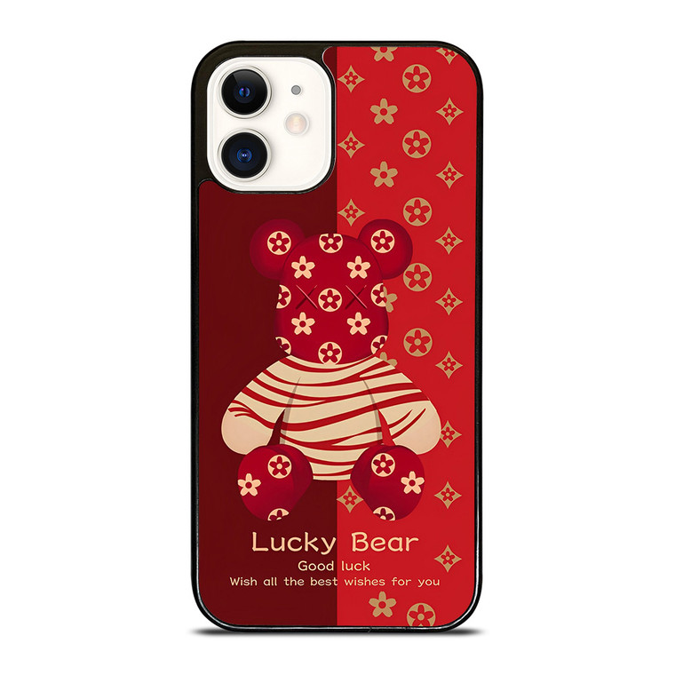 BEAR BRICK KAWS LUCKY RED iPhone 12 Case Cover
