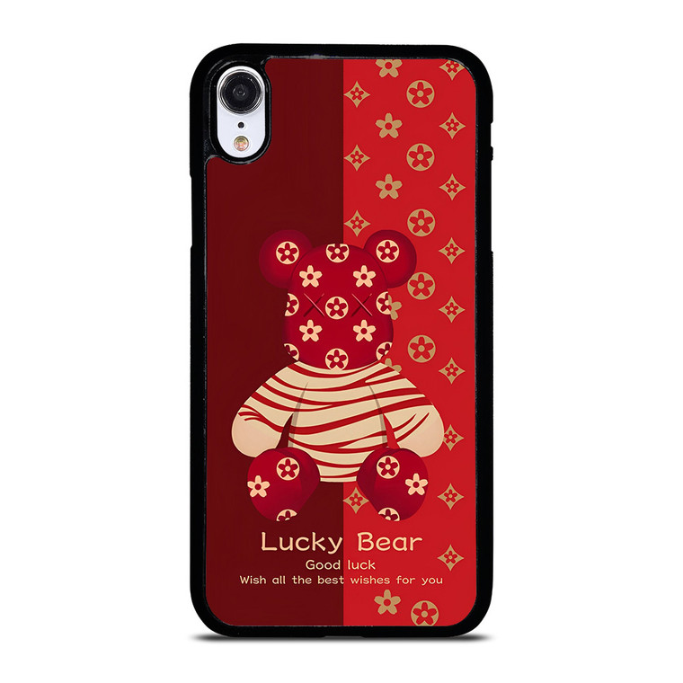 BEAR BRICK KAWS LUCKY RED iPhone XR Case Cover