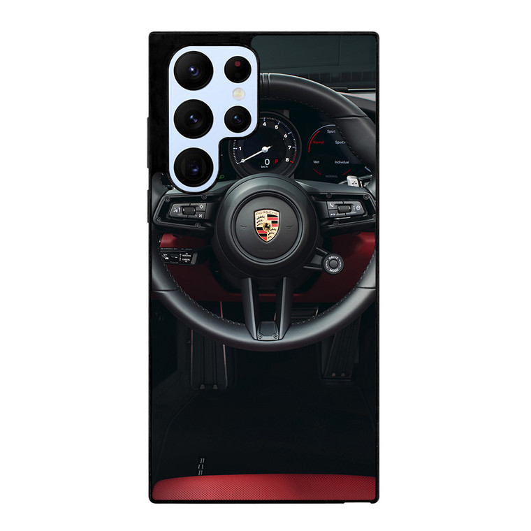 PORSCHE CAR STEERING LOGO Samsung Galaxy S22 Ultra Case Cover