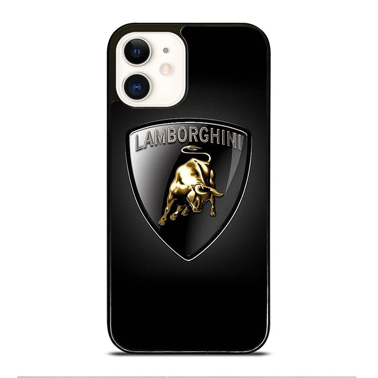 BLACK LAMBORGHINI LOGO iPhone 12 Case Cover