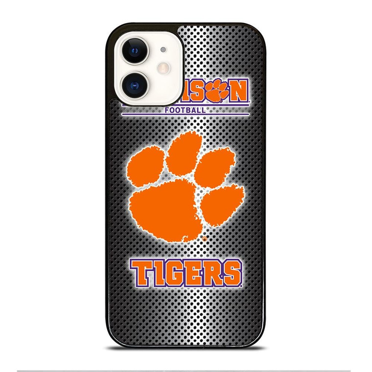 CLEMSON TIGERS METAL LOGO iPhone 12 Case Cover