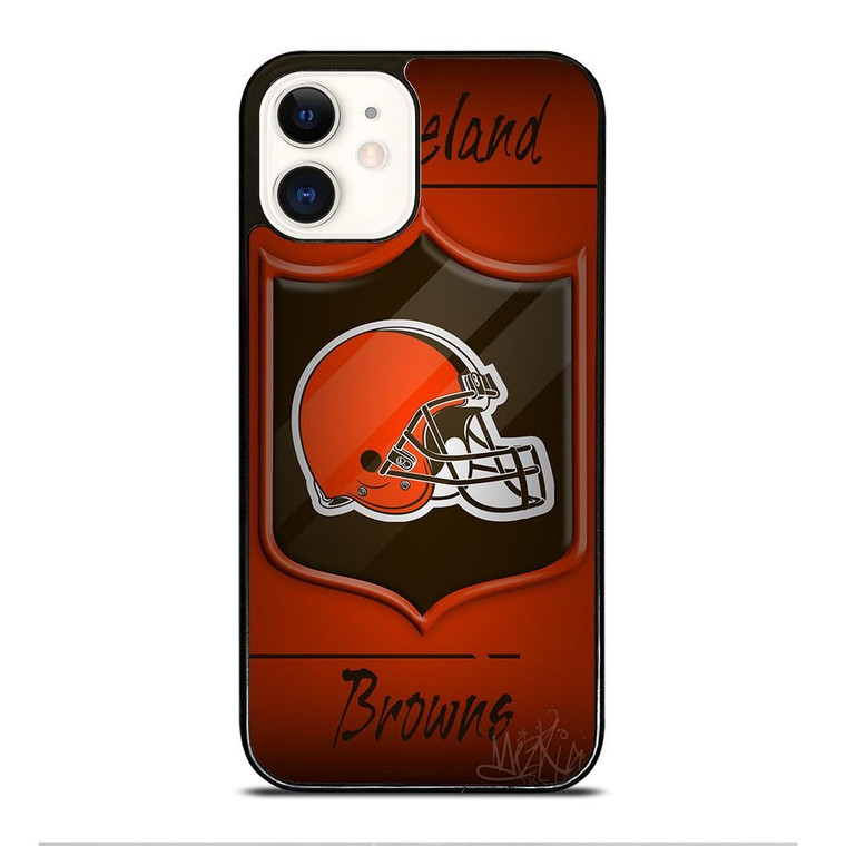 CLEVELAND BROWNS HELMET LOGO iPhone 12 Case Cover