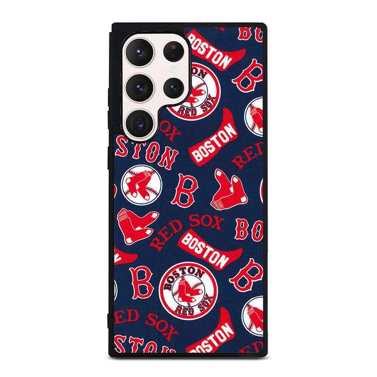 BOSTON RED SOX BASEBALL PATTERN Samsung Galaxy S23 Ultra Case Cover
