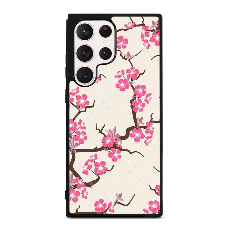 CHERRY BLOSSOM FLOWERS PATTERN Samsung Galaxy S23 Ultra Case Cover