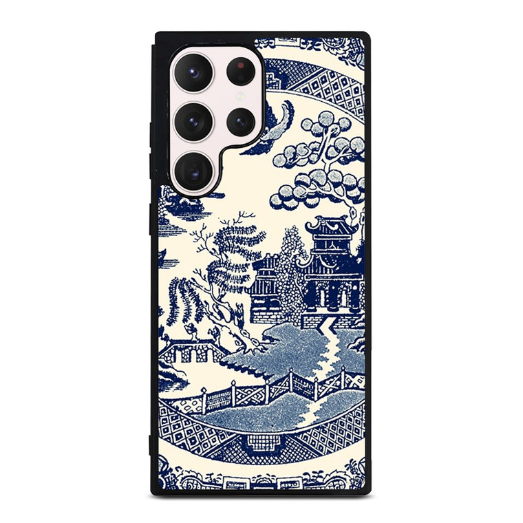CHINESE BLUE ART Samsung Galaxy S23 Ultra Case Cover