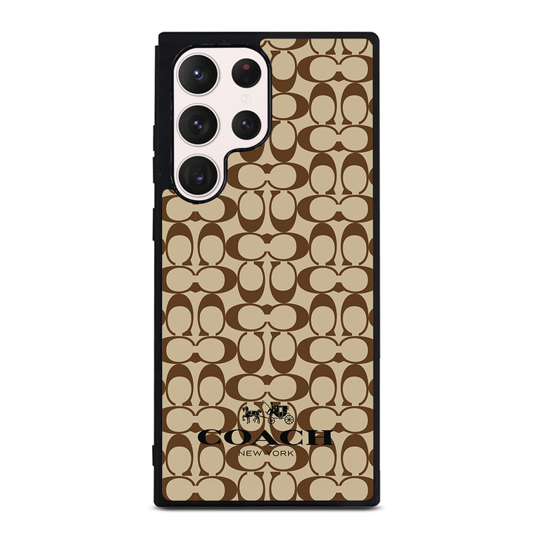 COACH NEW YORK BROWN Samsung Galaxy S23 Ultra Case Cover