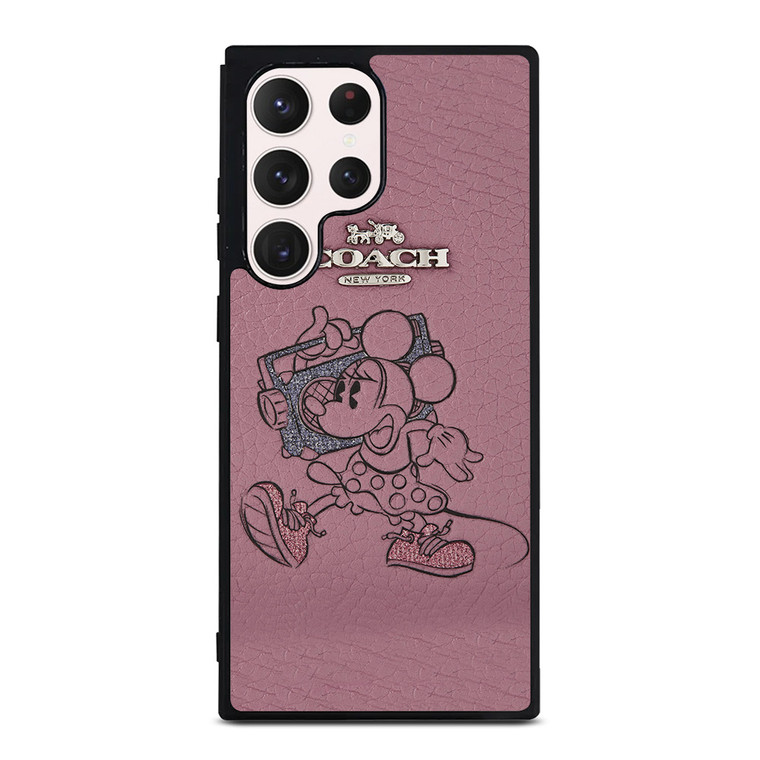 COACH NEW YORK PINK MICKEY MOUSE Samsung Galaxy S23 Ultra Case Cover