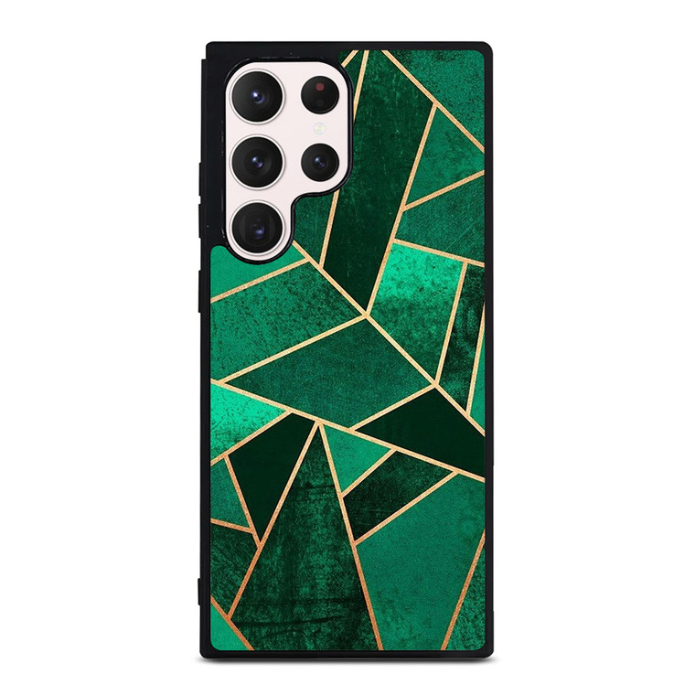 EMERALD AND COPPER GEOMETRIC PATTERN Samsung Galaxy S23 Ultra Case Cover