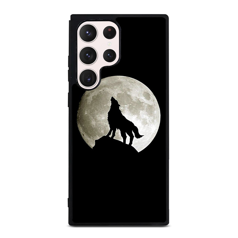 FULL MOON WOLF SILHOUETTE Samsung Galaxy S23 Ultra Case Cover