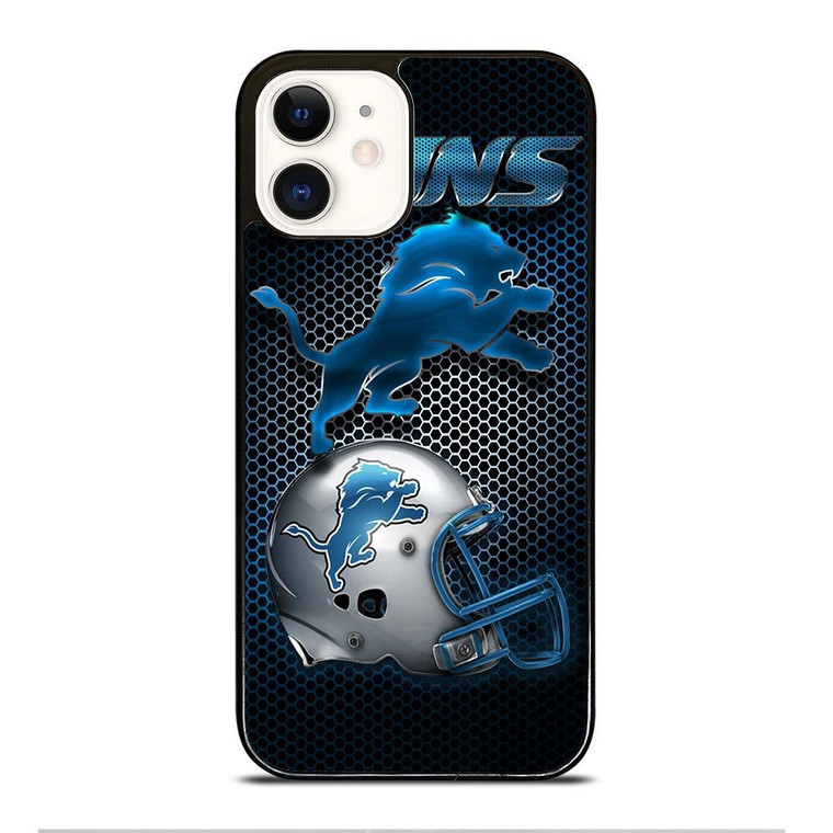 DETROIT LIONS LOGO HELMET iPhone 12 Case Cover