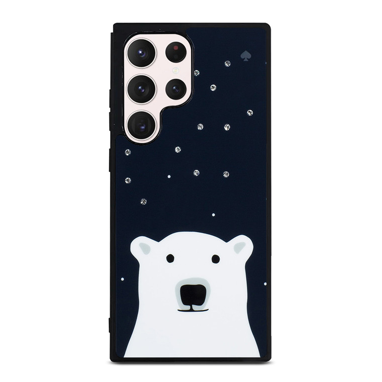 KATE SPADE SPARKLE POLLAR BEAR Samsung Galaxy S23 Ultra Case Cover