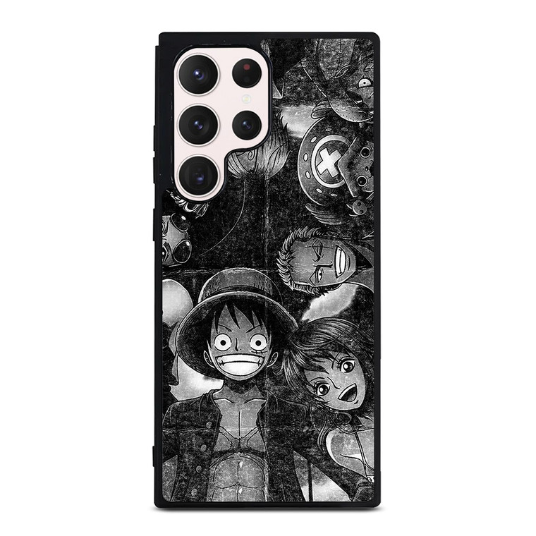 ONE PIECE BLACK WHITE GRUNGE ALL Samsung Galaxy S23 Ultra Case Cover