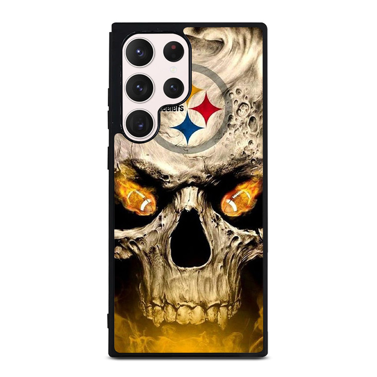 PITTSBURGH STEELERS FOOTBALL SKULL Samsung Galaxy S23 Ultra Case Cover