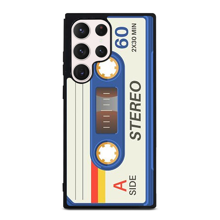 RETRO BLUE STEREO CASETTE TAPE Samsung Galaxy S23 Ultra Case Cover RETRO BLUE STEREO CASETTE TAPE Samsung Galaxy S23 Ultra Case Cover