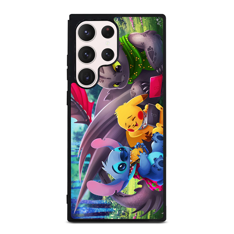 TOOTHLESS STITCH PIKACHU Samsung Galaxy S23 Ultra Case Cover