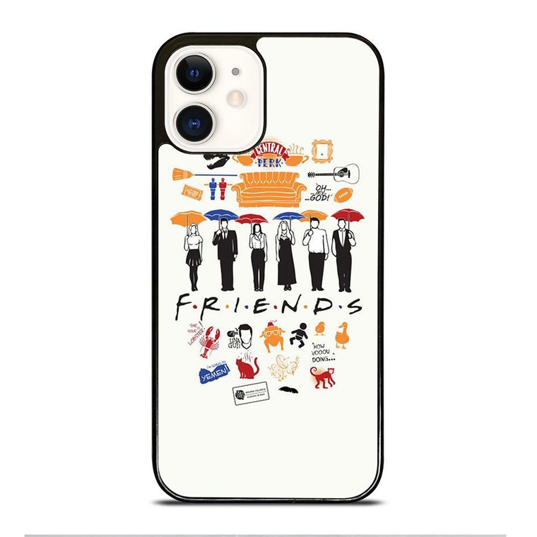 FRIENDS TV SHOW CLIP ART iPhone 12 Case Cover