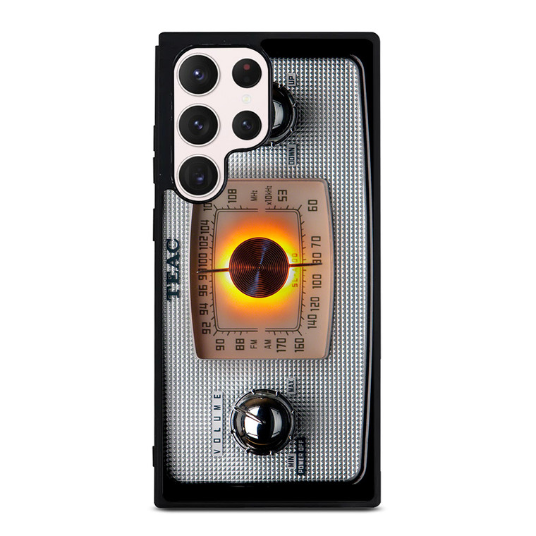 VINTAGE RADIO SILVER METAL Samsung Galaxy S23 Ultra Case Cover