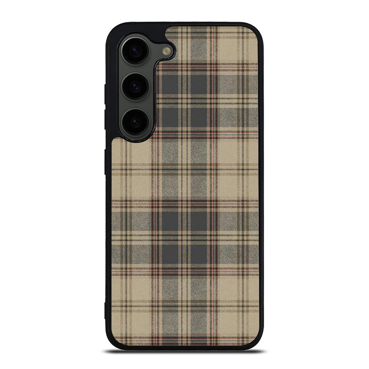 BROWN TARTAN PLAID PATTERN Samsung Galaxy S23 Plus Case Cover
