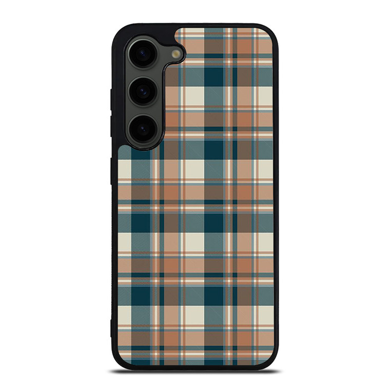 CHECK CLASSIC DARK PLAID FABRIC TEXTURES Samsung Galaxy S23 Plus Case Cover