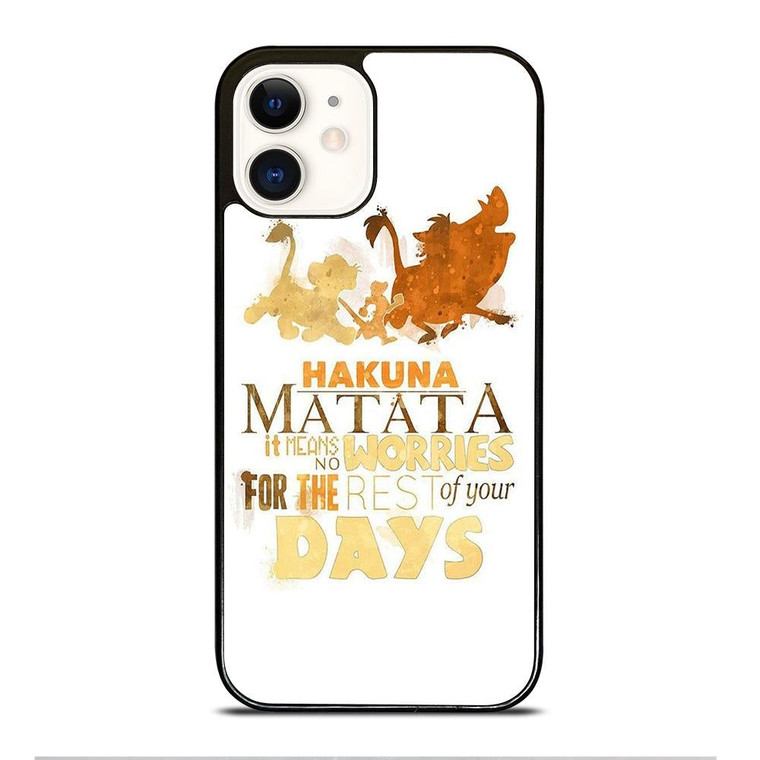 HAKUNA MATATA QUOTE LION KING iPhone 12 Case Cover