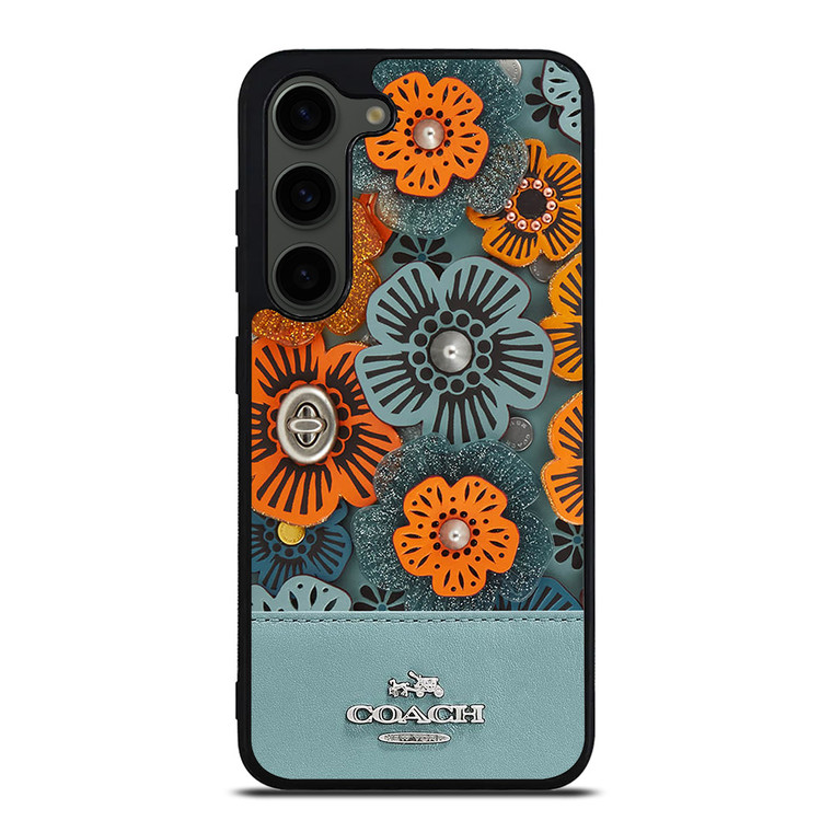 COACH NEW YORK BLUE TEA ROSE Samsung Galaxy S23 Plus Case Cover COACH NEW YORK BLUE TEA ROSE Samsung Galaxy S23 Plus Case Cover