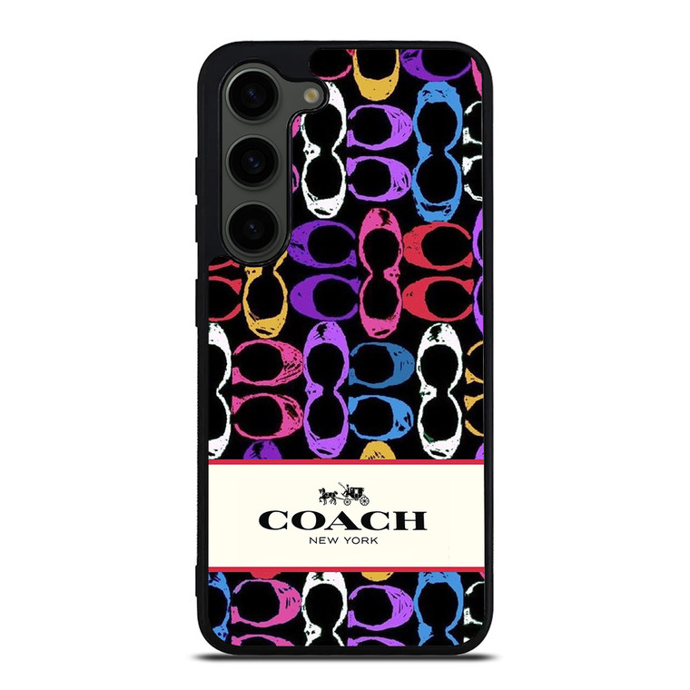 COACH NEW YORK PATTERN COLOR Samsung Galaxy S23 Plus Case Cover