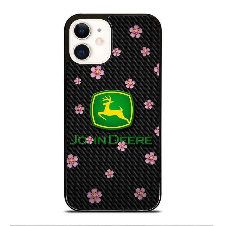 JOHN DEERE FLOWER CARBON iPhone 12 Case Cover