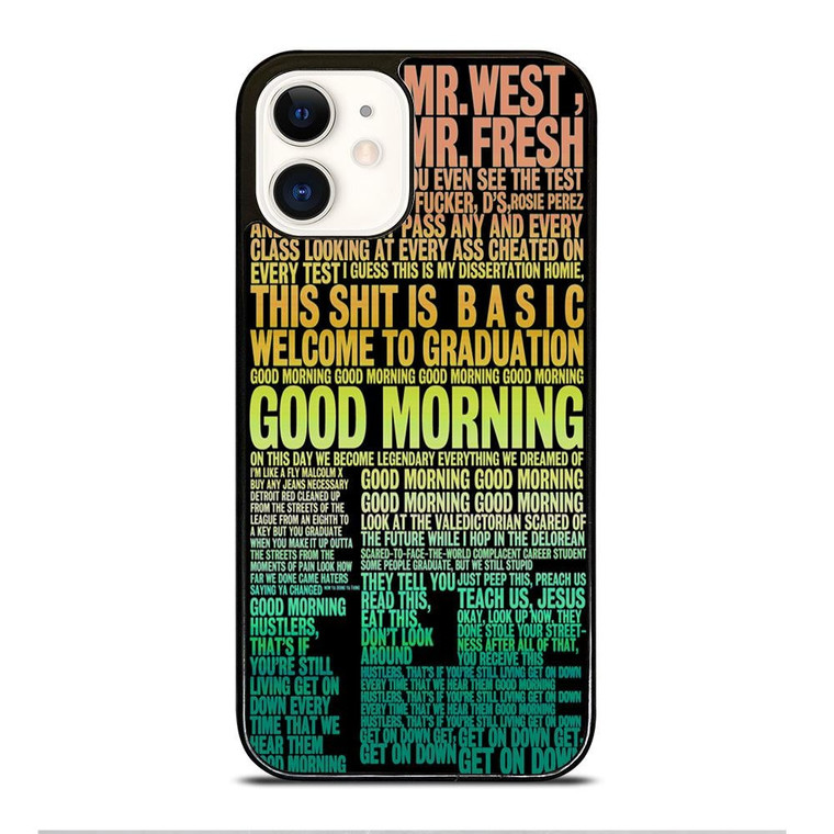 KANYE WEST RAPPER LYRICS iPhone 12 Case Cover