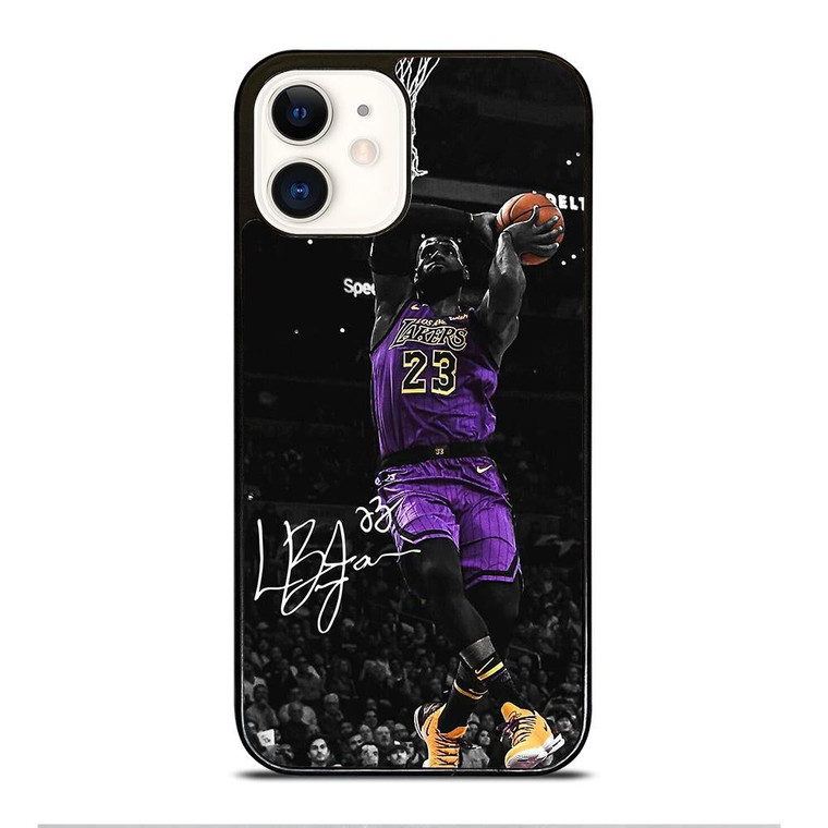 LEBRON JAMES DUNK LA LAKERS iPhone 12 Case Cover