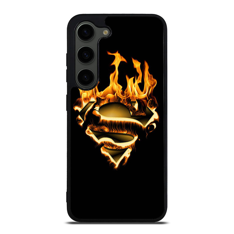 SUPERMAN LOGO FIRE Samsung Galaxy S23 Plus Case Cover