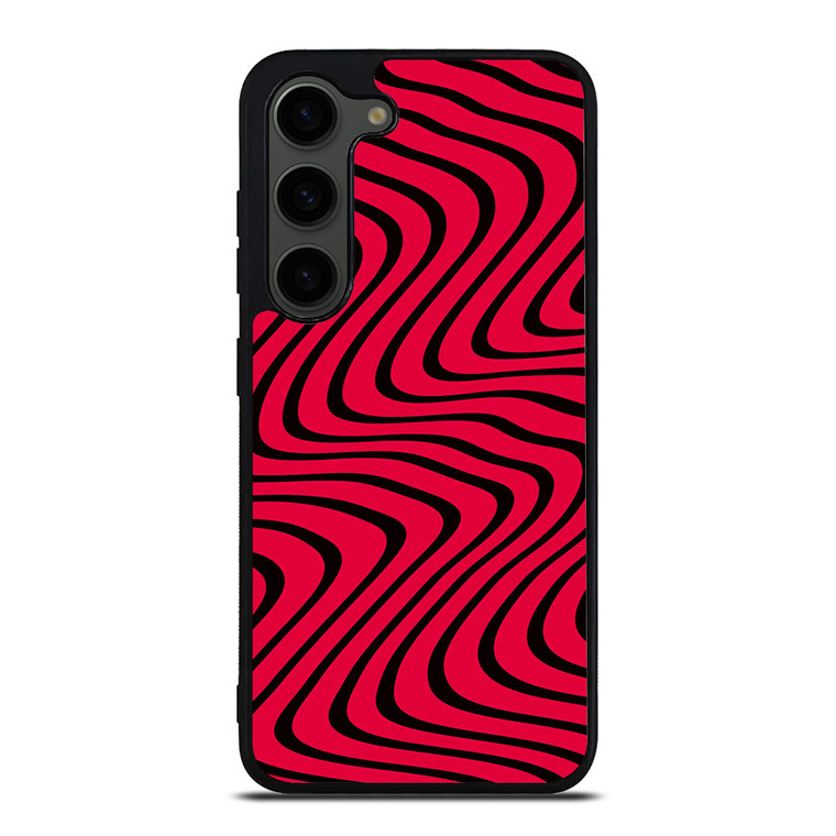 WAVY RED PATTERN Samsung Galaxy S23 Plus Case Cover