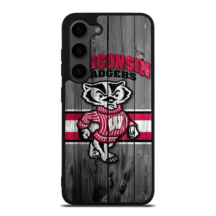 WISCONSIN BADGER WOODEN LOGO Samsung Galaxy S23 Plus Case Cover