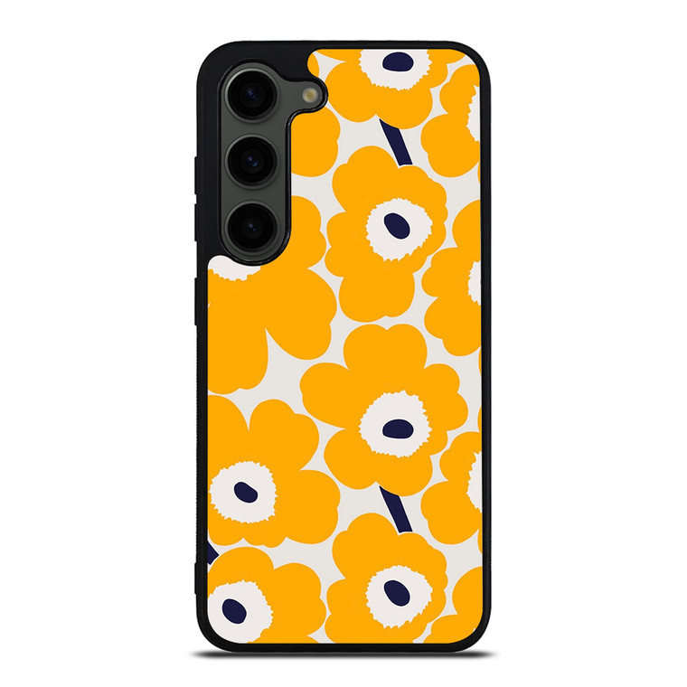 YELLOW RETRO FLORAL PATTERN Samsung Galaxy S23 Plus Case Cover