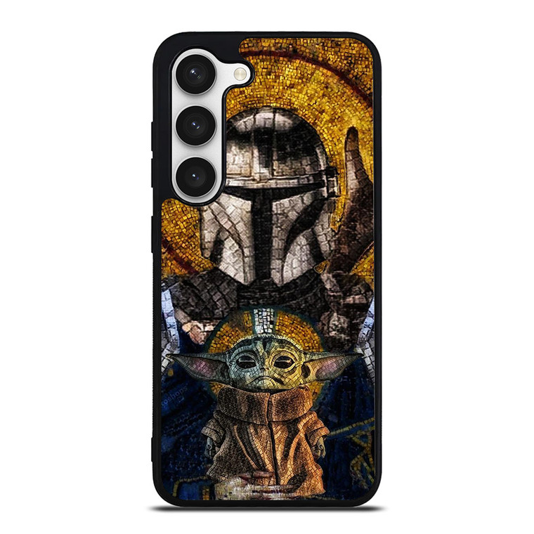BABY YODA AND THE MANDALORIAN MOSAIC Samsung Galaxy S23 Case Cover