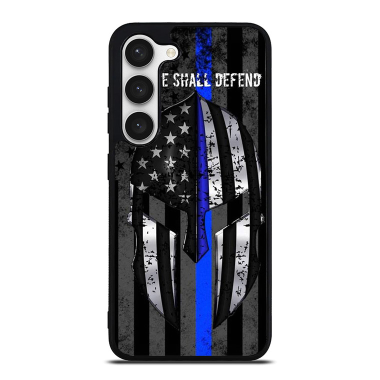 BLUE LINE POLICE WARRIOR Samsung Galaxy S23 Case Cover