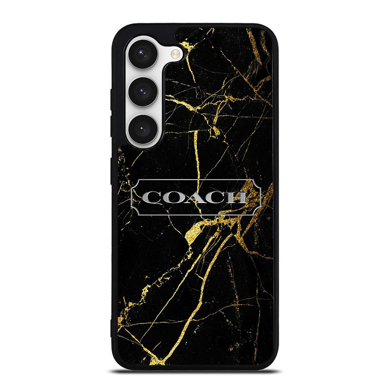 COACH NEW YORK GOLD MARBLE Samsung Galaxy S23 Case Cover