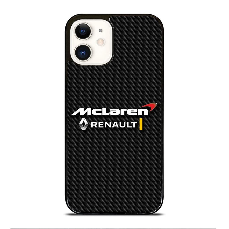 MCLAREN RENAULT LOGO CARBON. iPhone 12 Case Cover