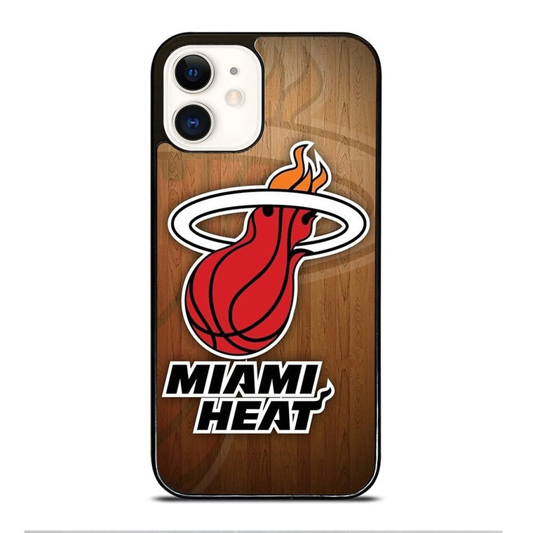 MIAMI HEAT WOODEN LOGO NBA iPhone 12 Case Cover