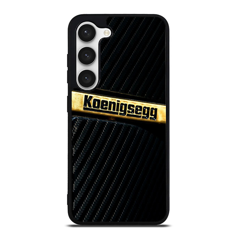 KOENIGSEGG GOLD BLACK CARBON Samsung Galaxy S23 Case Cover